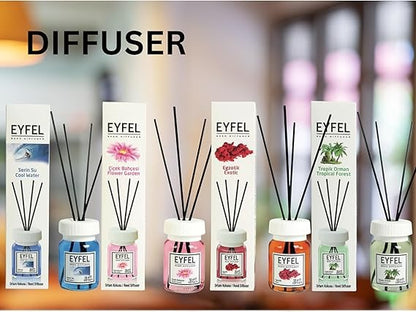 Eyfel Reed Diffuser Air Freshener with Green Apple Fragrance, 120ml