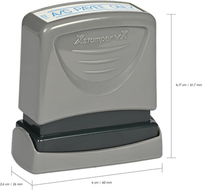 Xstamper VX self-inking stamp A/C Payee Only - Blue