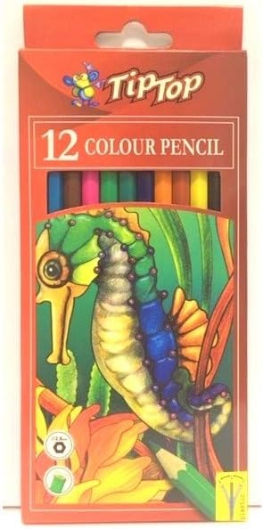 Tiptop Color Pencils Set, 12 Pieces
