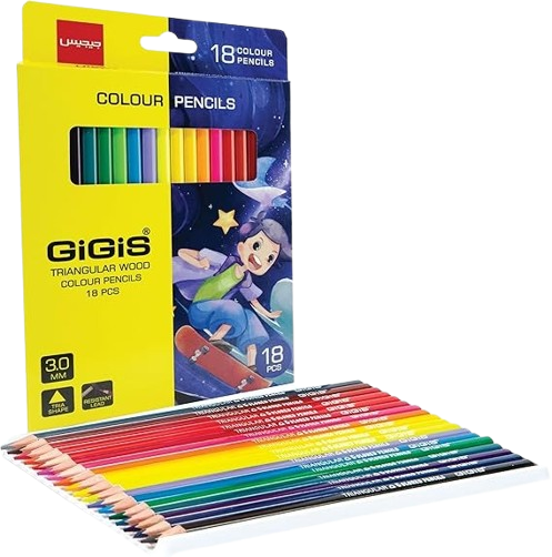 Gigis Color Pencils, 18 Pieces