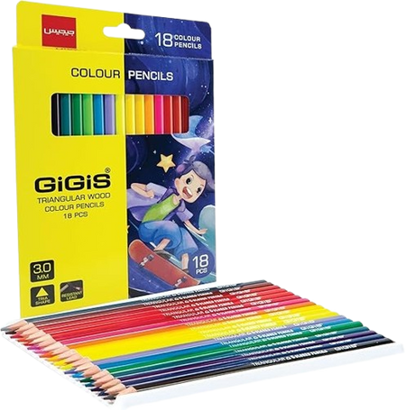 Gigis Color Pencils, 18 Pieces