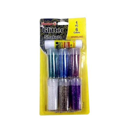 Flamingo Glitter Shakers Holographic 1 Glue + 6 Colors