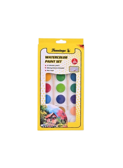 Flamingo Watercolor 12 Colors