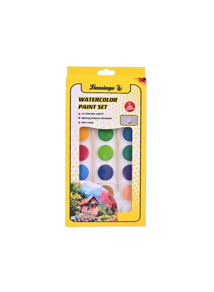 Flamingo Watercolor 12 Colors