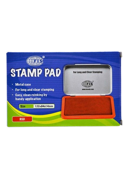 FIS Stamp Pad, Metal, 122x84x14mm, Red