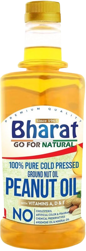 Bharat Groundnut Oil Pure Cold Pressed Peanut Oil, 1L