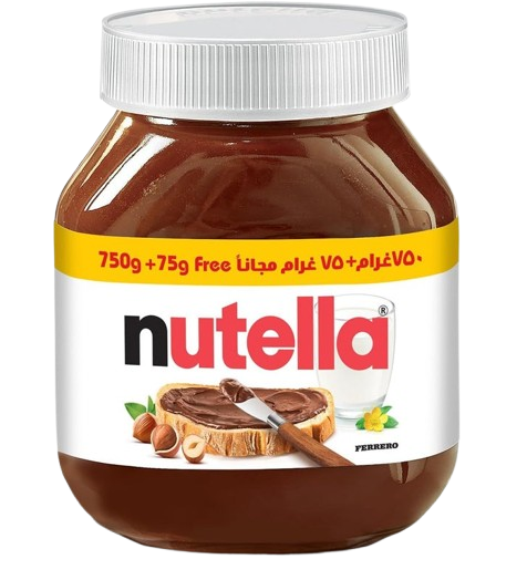 Nutella Hazelnut Chocolate Spread, Jar, 750g? + 75g