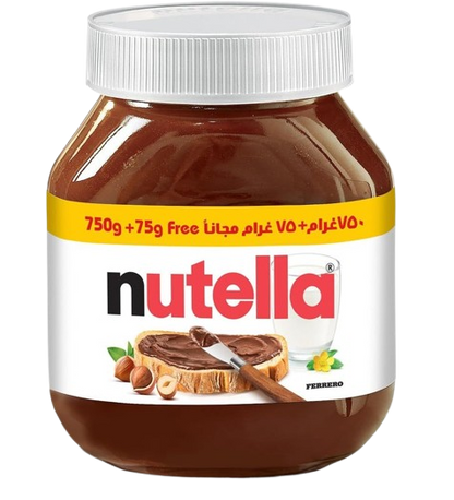 Nutella Hazelnut Chocolate Spread, Jar, 750g? + 75g
