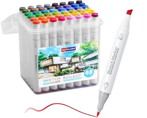 Skyglory Artists Marker 48 Pieces