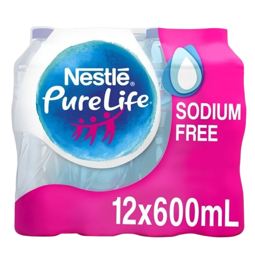 Nestle Pure Life Sodium-Free Water, 12x600ml