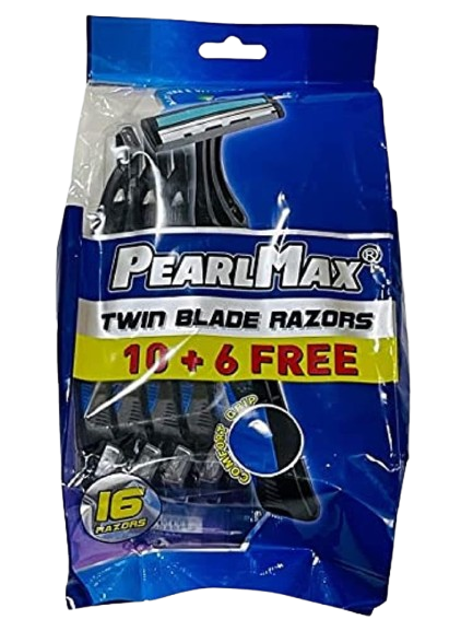 Max Double Blade Razors, 16 Pieces