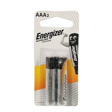 Energizer AAA Alkaline Power Batteries, 2 Pieces