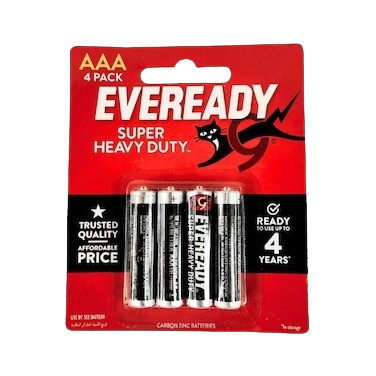 Eveready 4-Piece Heavy-Duty Aaa Batteries
