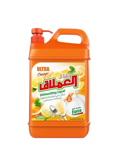 Al Emlaq Orange Dishwash Liquid, 1800ml