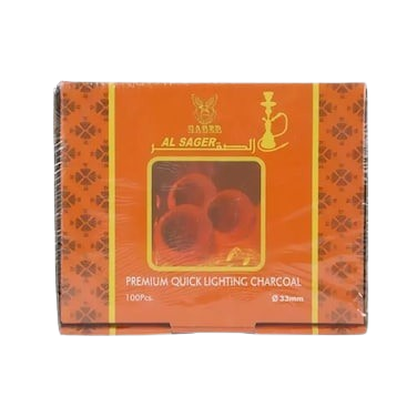 Al Sager Fast Lighting Charcoal, 100 Pieces