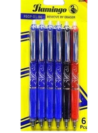 Flamingo Erasable Pen 6 Pieces