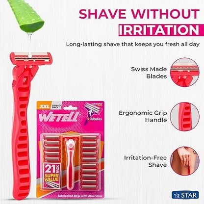 Wetell Disposable Razors Wt2884, 12 Pieces