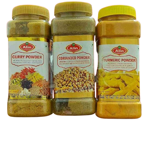 Alin Curry, Turmeric & Coriander Powder, 3x200g