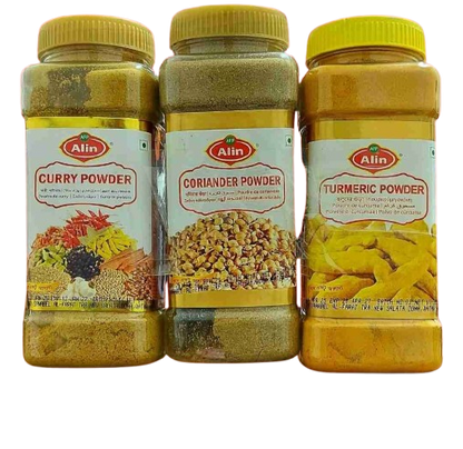 Alin Curry, Turmeric & Coriander Powder, 3x200g