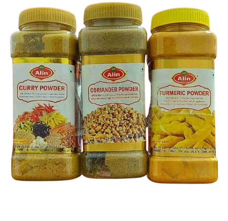Alin Curry, Turmeric & Coriander Powder, 3x200g