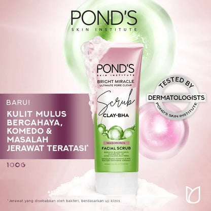 PONDS CLAY-BHA FACIAL SCRUB 100G