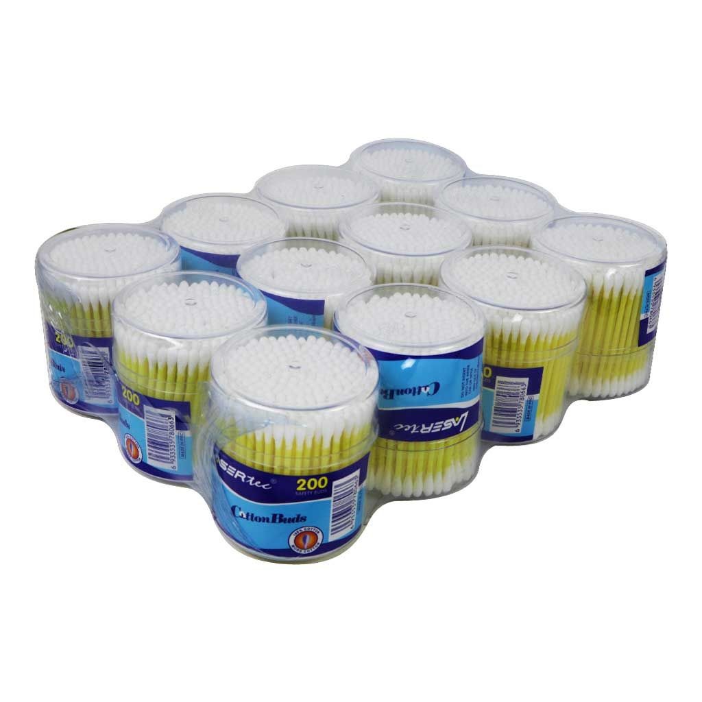 Lasertec Cottons Buds, 200 Pieces