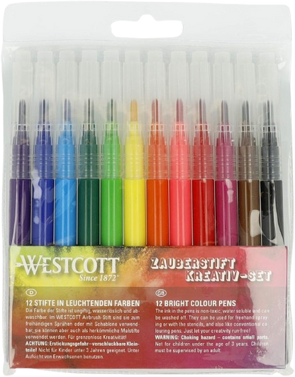 Tiptop Spray Pens Set W002376T, 12 Pieces