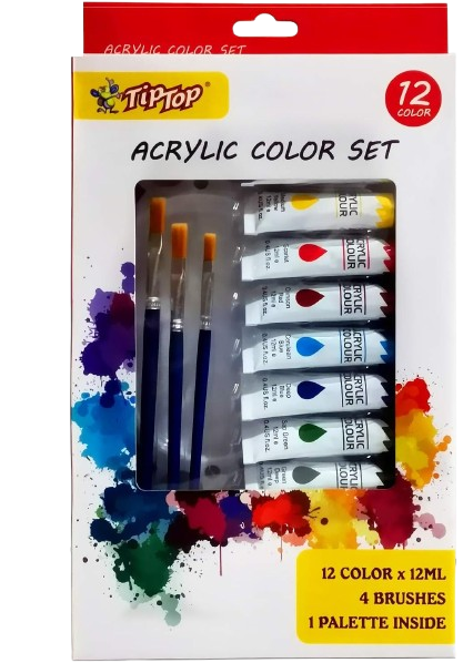 Tiptop Acrylic Colors 12x25ml W002418T