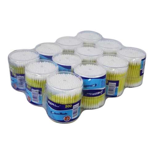 Lasertec Cottons Buds, 200 Pieces