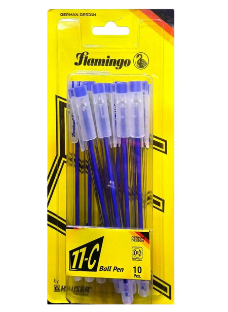 Flamingo Hauser Ball Pen 10P-FL12-10B, 10 Pieces