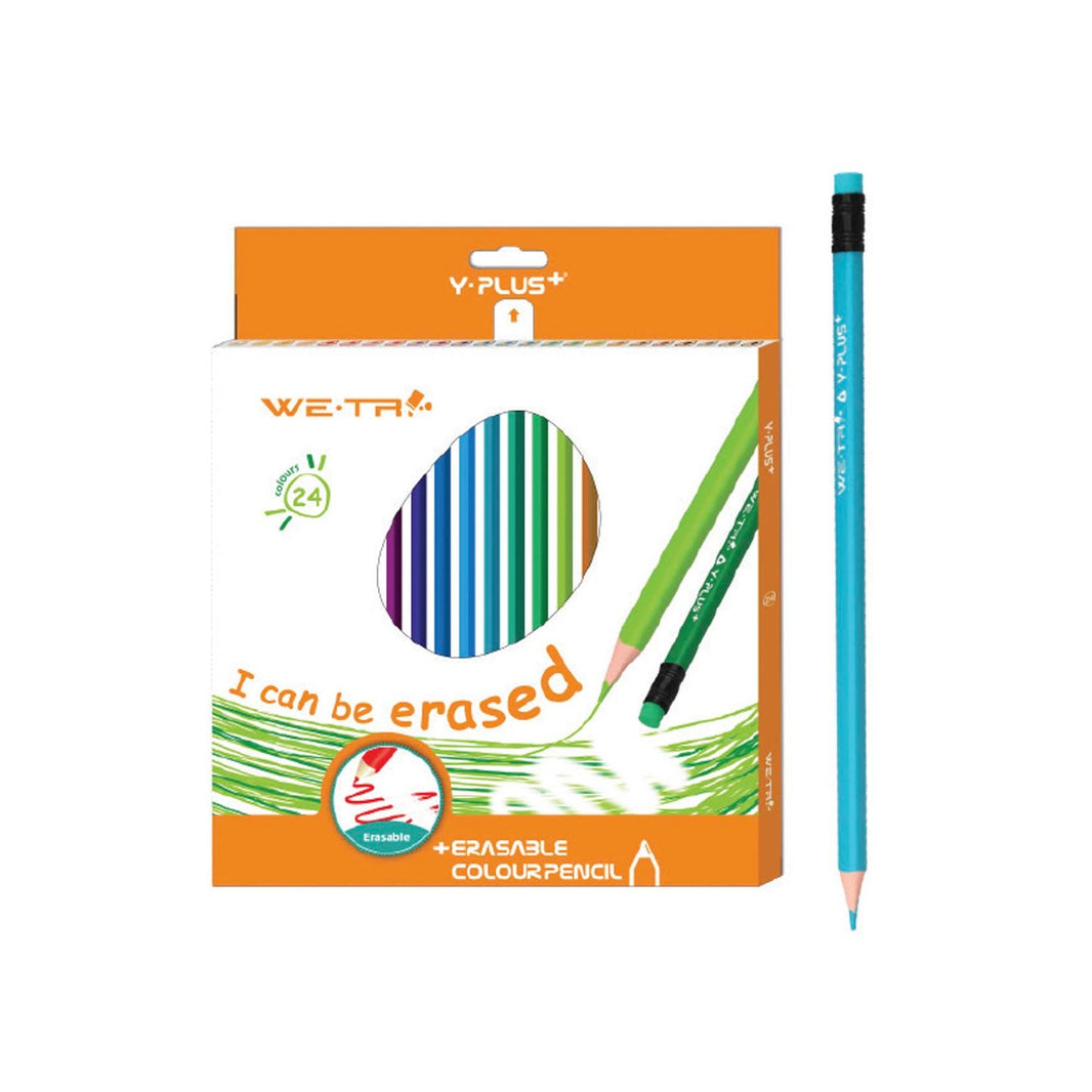 Y-Plus Erasable Colour Pencil, 24 Pieces