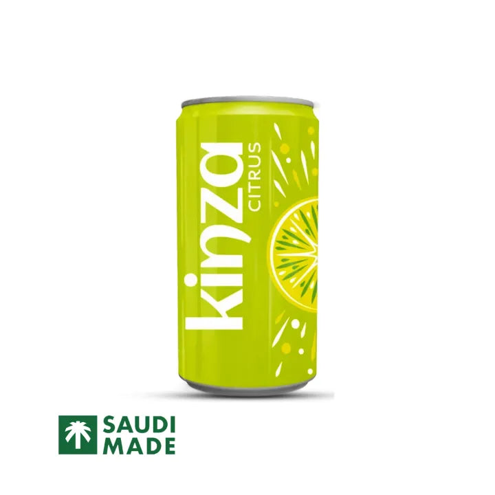 Kinza Citrus Soft Drink Can, 185ml