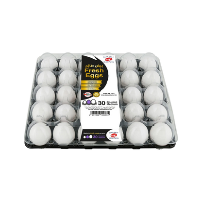 Al Ain Fresh White Eggs Medium, 30 Pieces
