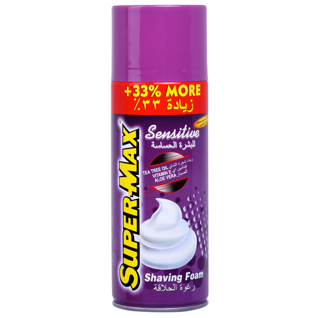 Super Max Shaving Foam Sensitive 400Ml