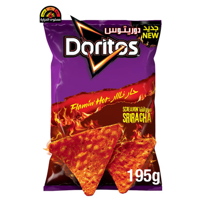 Doritos Flamin' Hot Screamin' Sriracha Tortilla Chips, 195g
