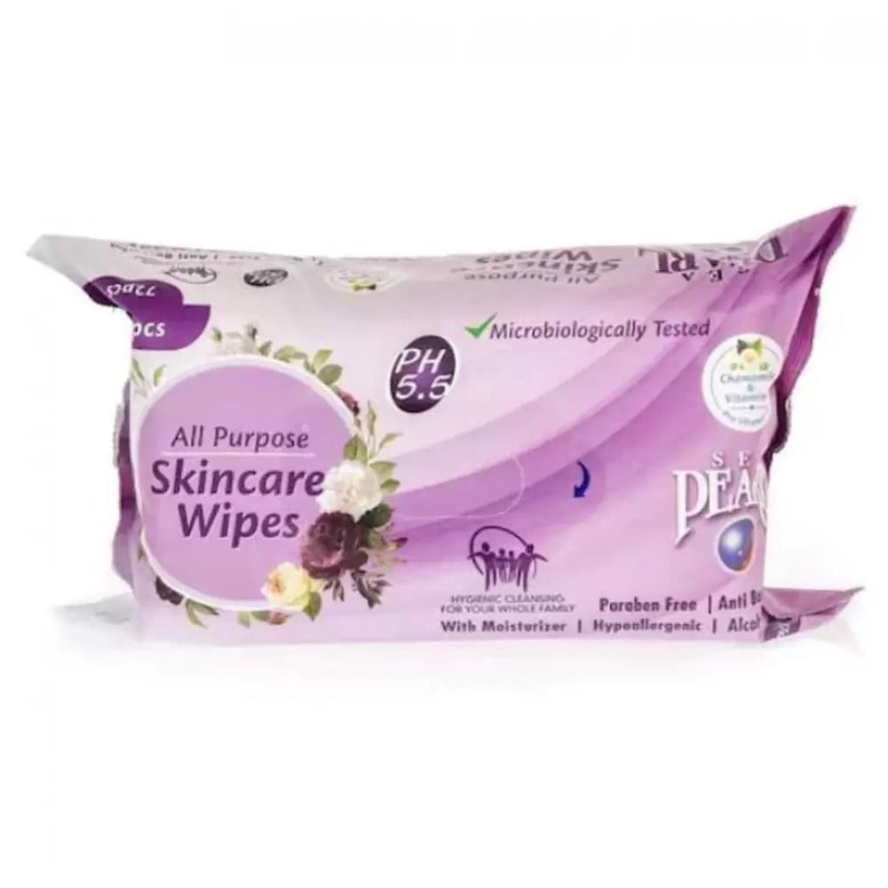 Sea Pearl Skin Wipes PH5.5, 72 Pieces, 2 Pack