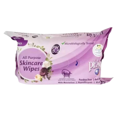 Sea Pearl All Purpose Skin Care Wipes, 2x72 Pieces