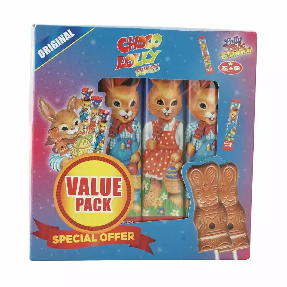E + G Milk Bunnies Choco Lollipop 12 X 15 Gm