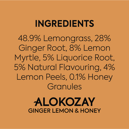 Alokozay Ginger Lemon Tea - 25 Tea Bags in Individual Foil Wrapped Envelopes