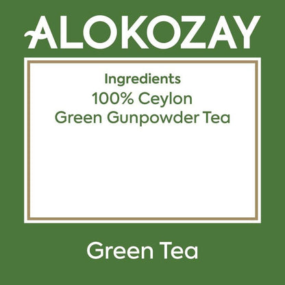 Alokozay Gun Powder Green Pyramid Tea Bag, 20 Pieces, 50g