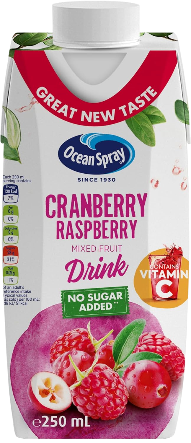 Ocean Spray Cranberry Raspberry Fruit Drink, 250ml