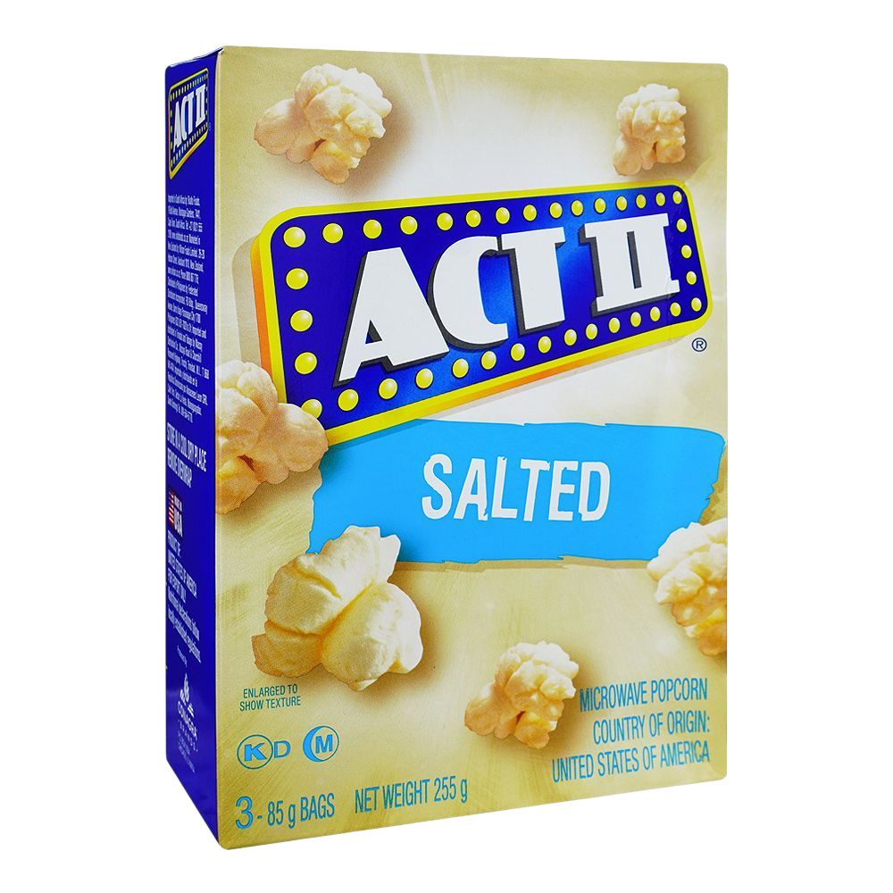 Act II Salted Microwave Popcorn, 255g