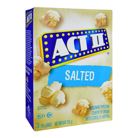 Act II Salted Microwave Popcorn, 255g