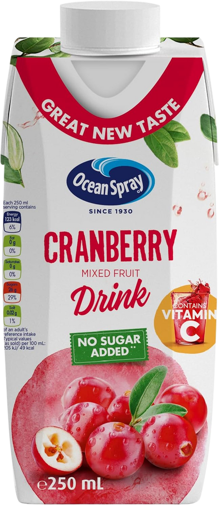 Ocean Spray Cranberry Apple Fruit Drink, 250ml