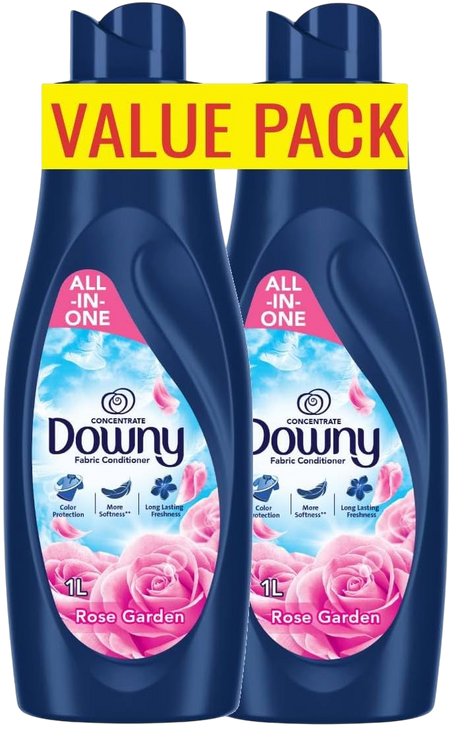 Downy Concentrated Rose Garden Fabric conditioner Value Pack, 2.9L