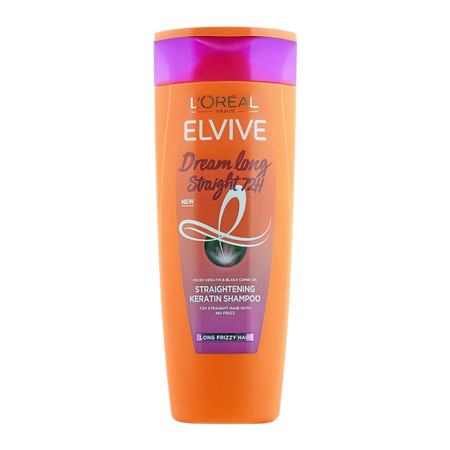 L'Oreal Elvive Dream Long Straightening Shampoo with Micro Keratin & Black Seed Oil for Long Frizzy Hair, 400ml