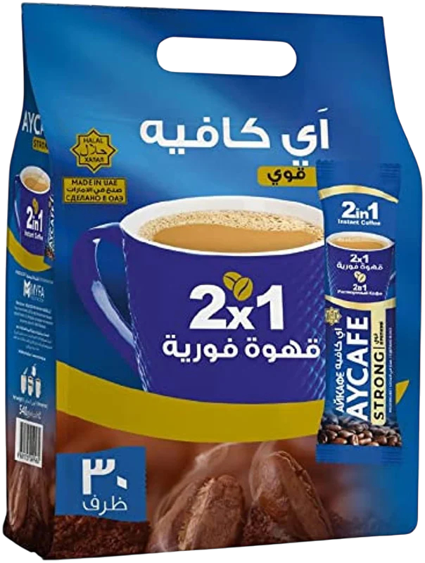 Aycafe Strong 2 in 1 Instant Coffee Sachets 30 x 18 gr