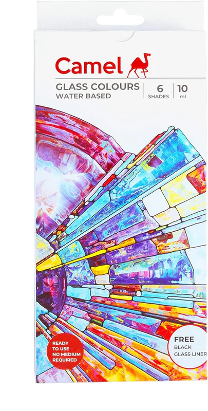 Camlin Glass Colors Water Based 6 Pieces