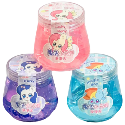 Bubble Mud Glitter Slime for Kids 1 Piece Set