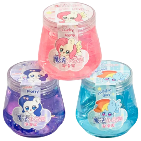 Bubble Mud Glitter Slime for Kids 1 Piece Set